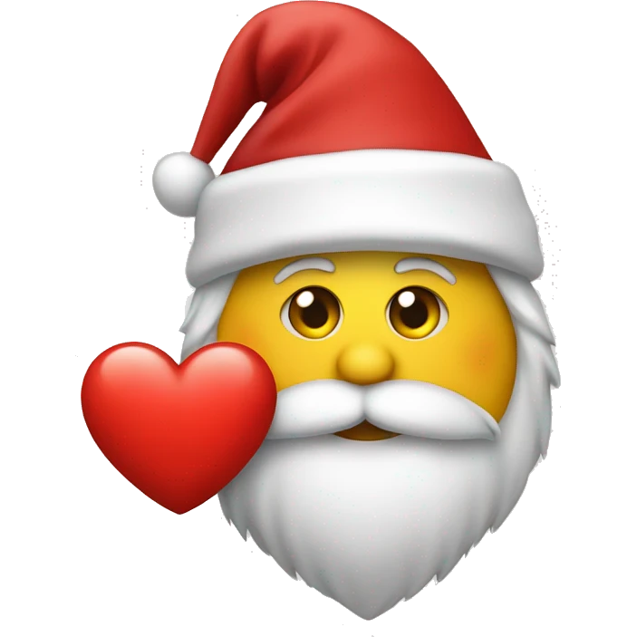 Heart with santa hat emoji