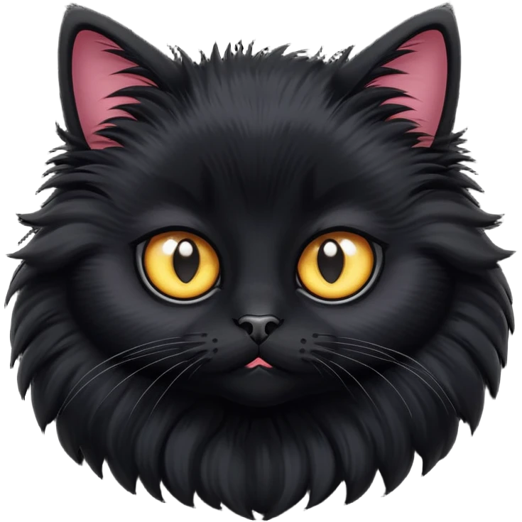 Black cat cute emoji