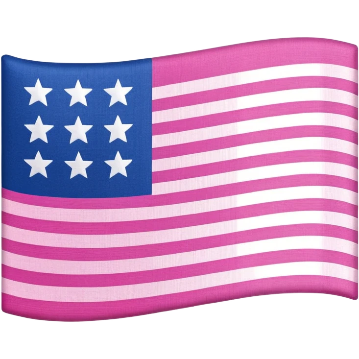 Drapeau Americain rose 100% sauf les etoile et les Bandes le bleu remplacer par du rose emoji
