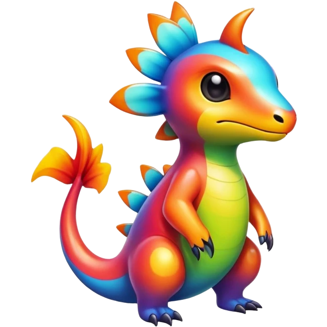 Randomly-colored colorful Fakémon-creature emoji