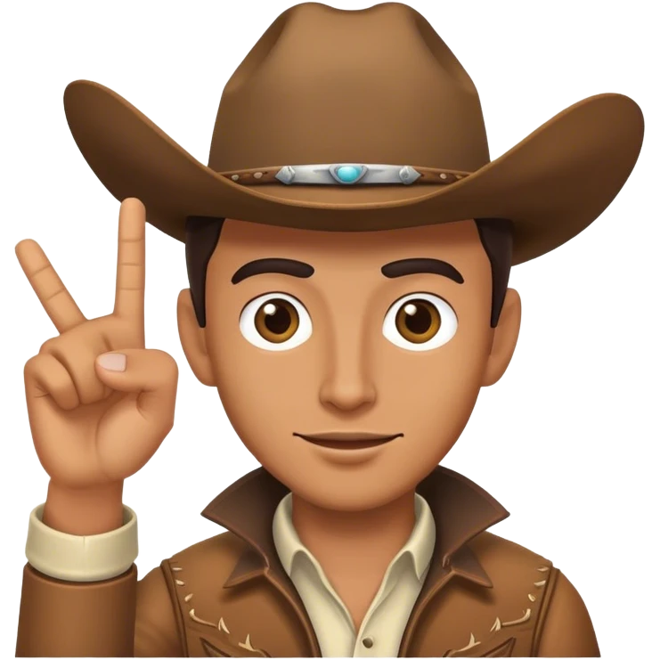 Cowboy flipping me off emoji