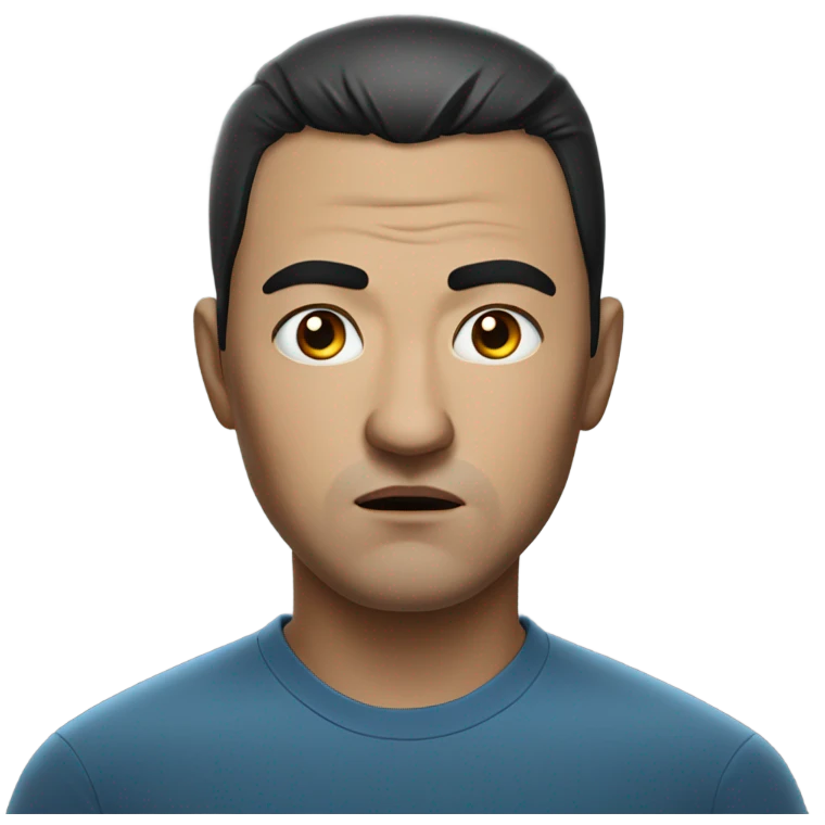 cry  Kazakh men photorealistic serious emoji