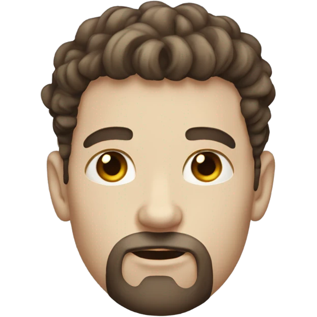 pale man with curly short dark brown hair and beard emoji