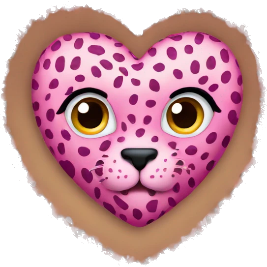 pink leopard heart  emoji