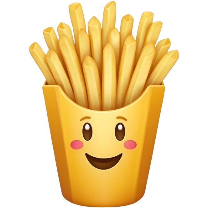 Smile French fry day  emoji