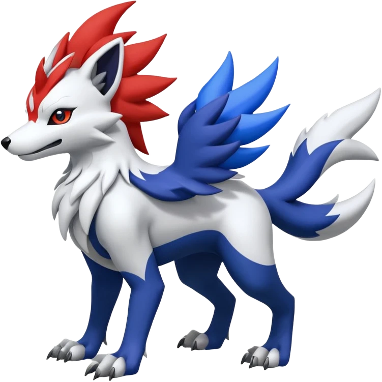 Koraidon-Garurumon-Lycanroc(midnight form)-Lugia-fusion  emoji