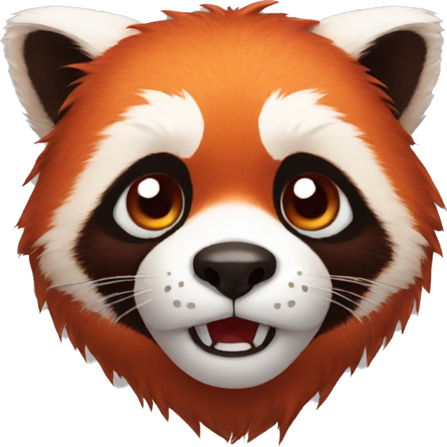 Angry red panda paws emoji