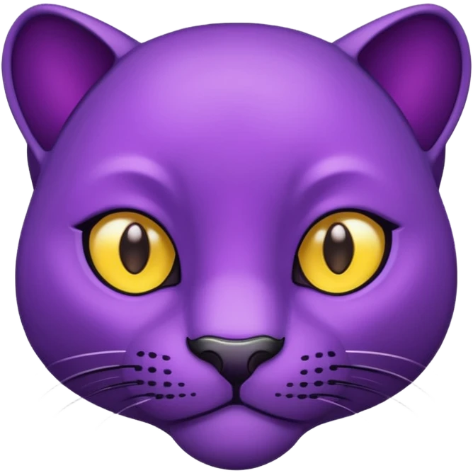 Purple Panther face turned to the slight right emoji