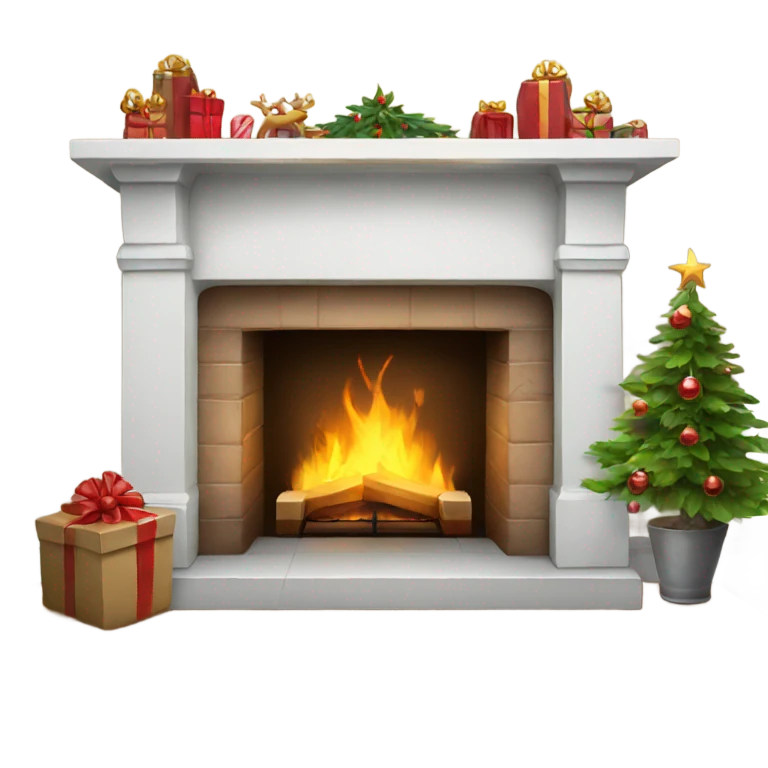 White fireplace xmass emoji