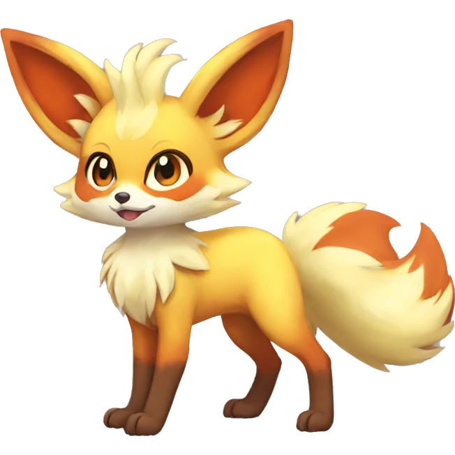  Fennekin-Flareon—Vulpix-Fakemon Full body emoji