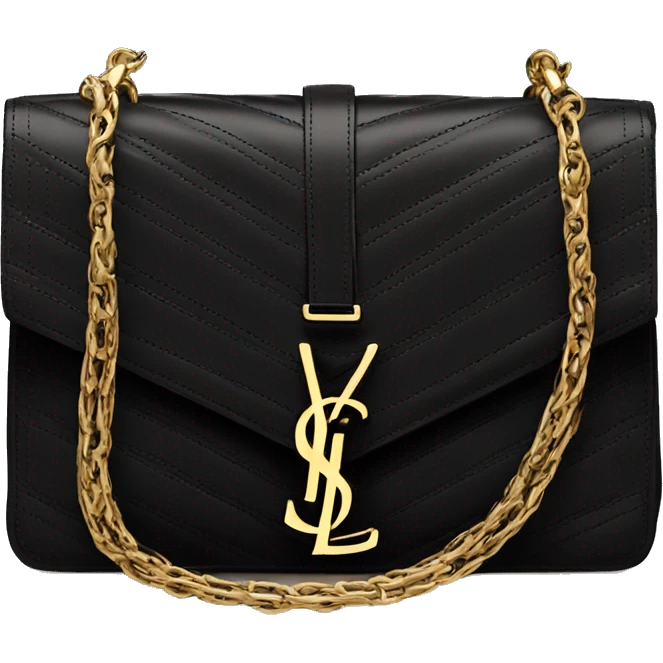 YSL handbag black gold emoji