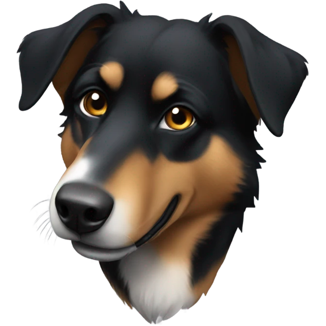 Black tri Australia Shepard  emoji