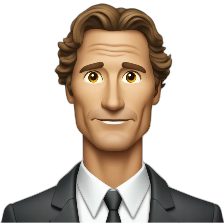 matthew mcconaughey cartoon wearing suit emoji