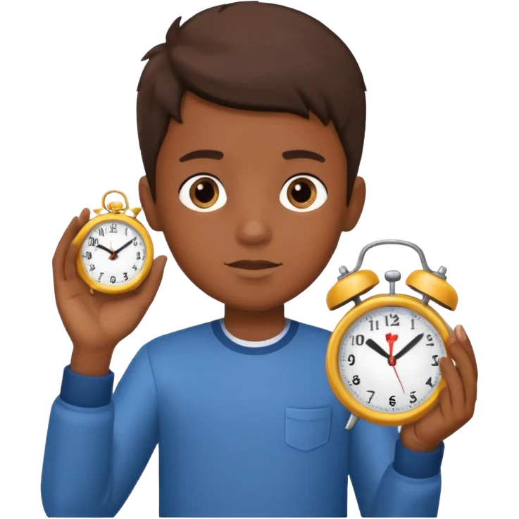 A boy clock in it  emoji
