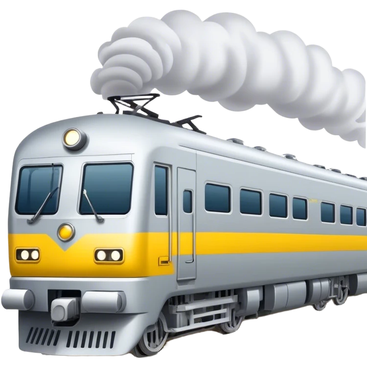 Australian passenger train (Iconic colour: Silver and yellow) emoji