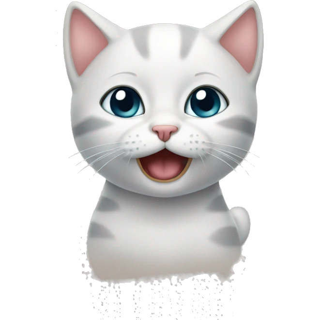 A kitten covering its mouth emoji