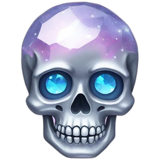glitter Crystal skull emoji