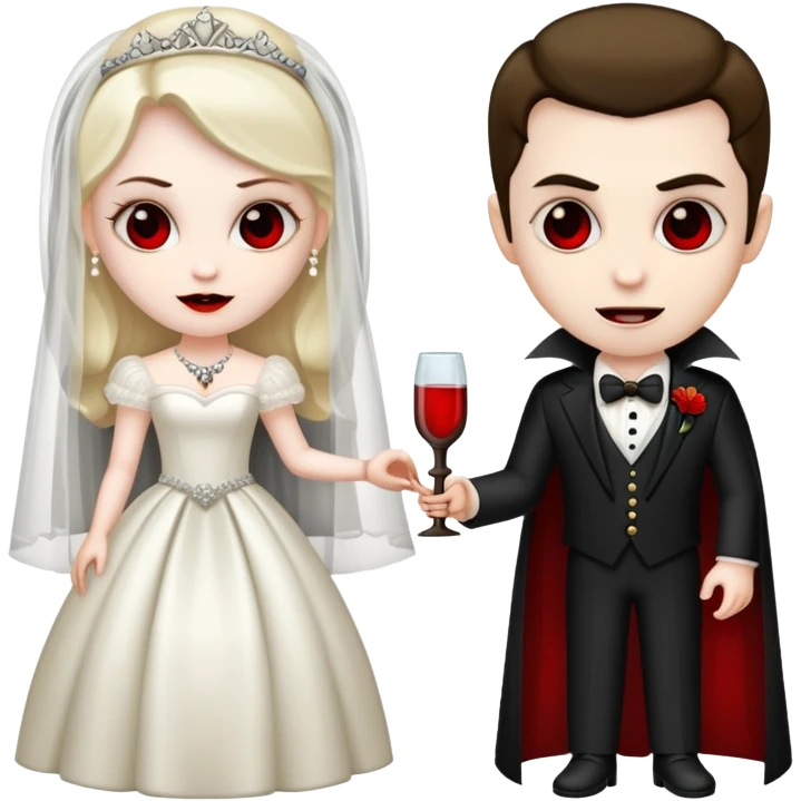 two vampires getting married emoji