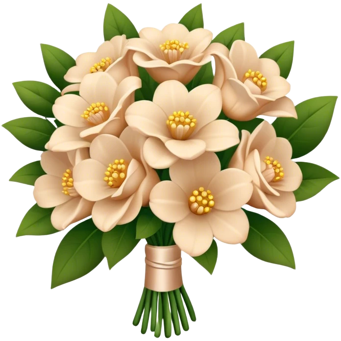 Wedding bouquet of nude flowers emoji