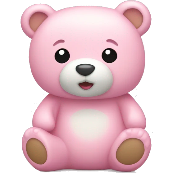 Light pink bear toy  emoji