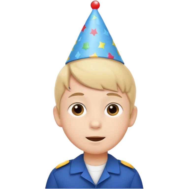 a little boy with birthday hat, wearing uniform student















 emoji