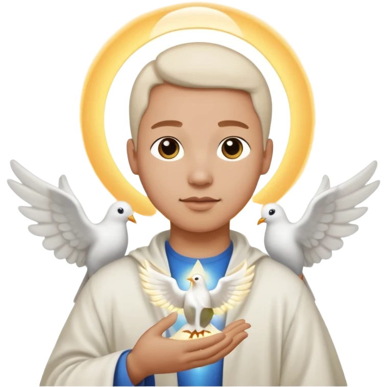 Charismatic Christianity holy spirit with a dove upon emoji