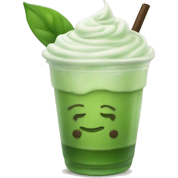 iced matcha latte  emoji