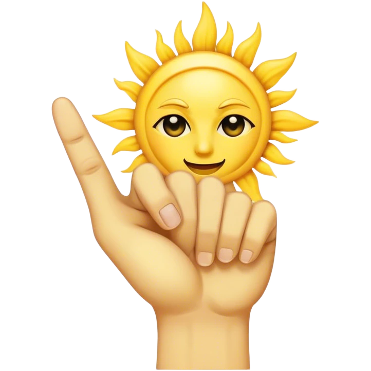 A sun with the middlw finger emoji