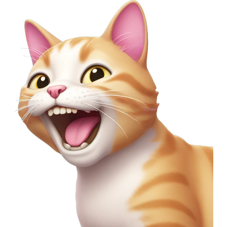 laughing pink cat emoji