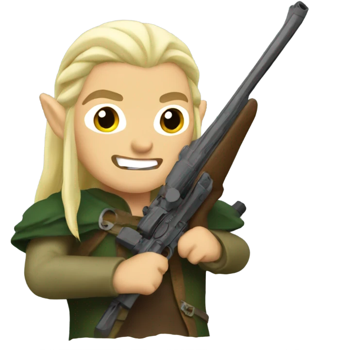 Legolas with a rifle emoji