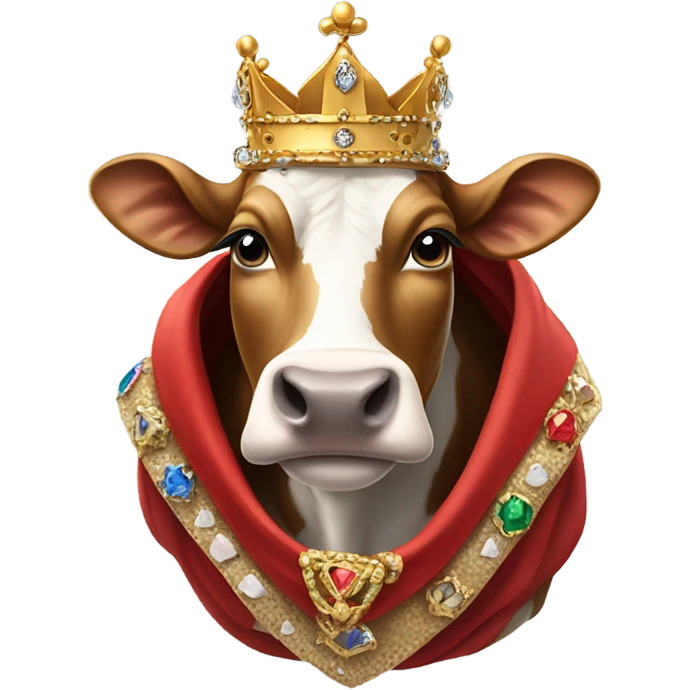 cow as a king emoji