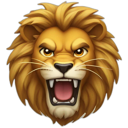 Angry lion emoji