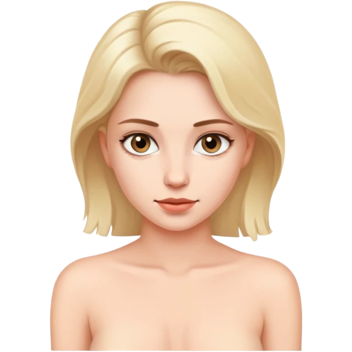 Topless young white woman emoji