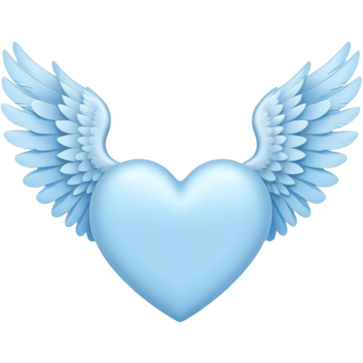 Light Blue heart with wing 🩵🪽 emoji