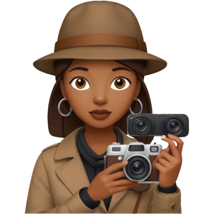 black woman Street Photographer emoji