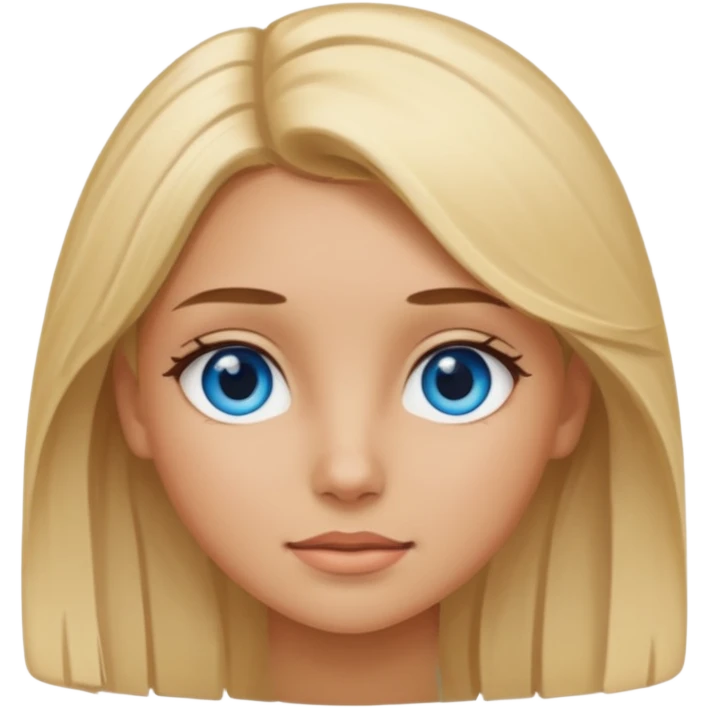 girl with blonde hair blue eyes and tan emoji