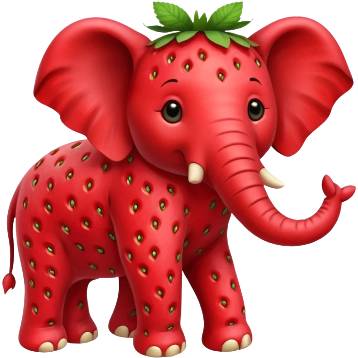 Strawberry elephant  emoji
