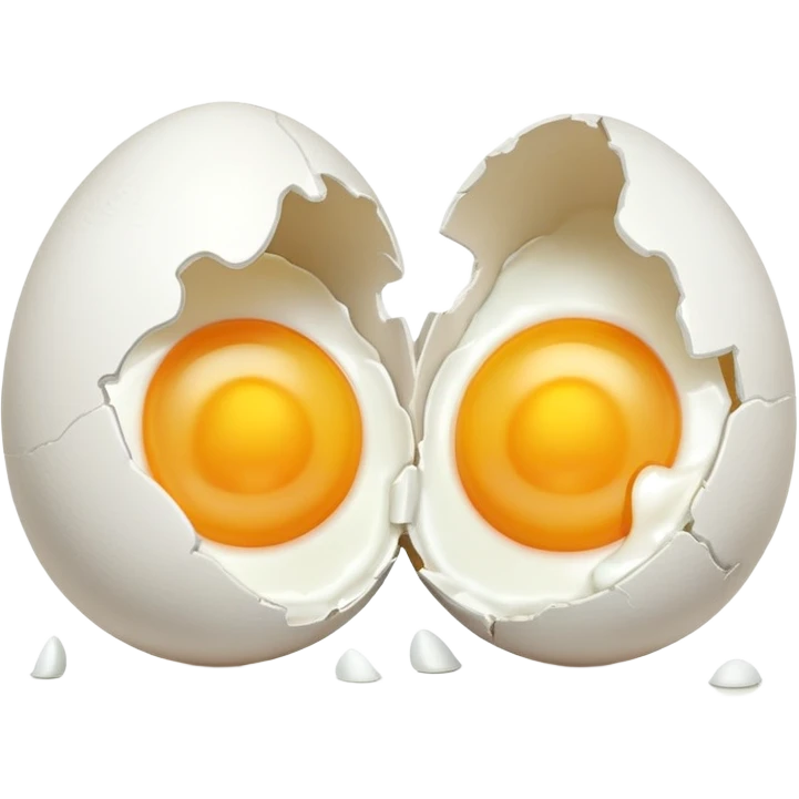 Genera dos huevos rotos  emoji