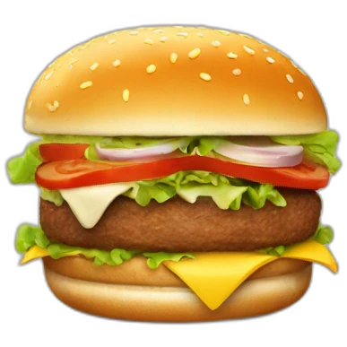 Burger giving thumbs up emoji