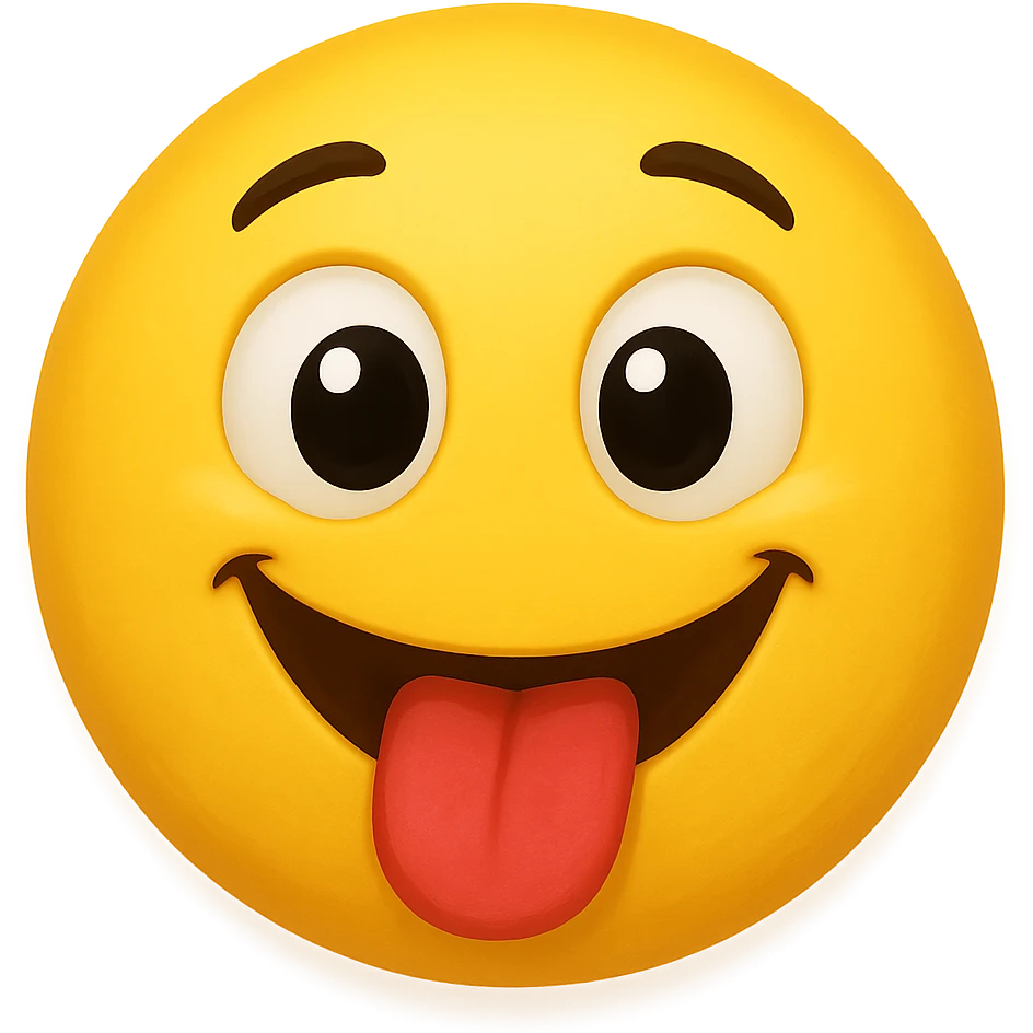emoji with tongue out emoji