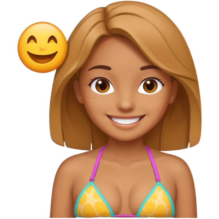 Girl on bikni emoji
