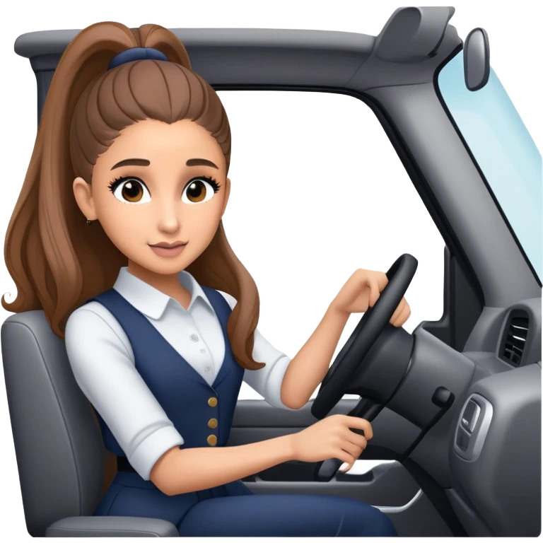 Ariana grande heading home from work in her GMC  emoji