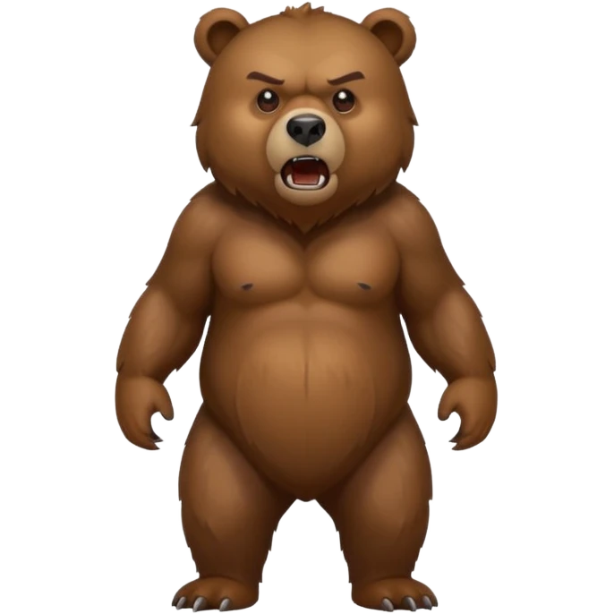 angry bear full emoji