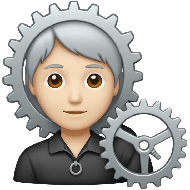 person icon with a small gear next to it emoji
