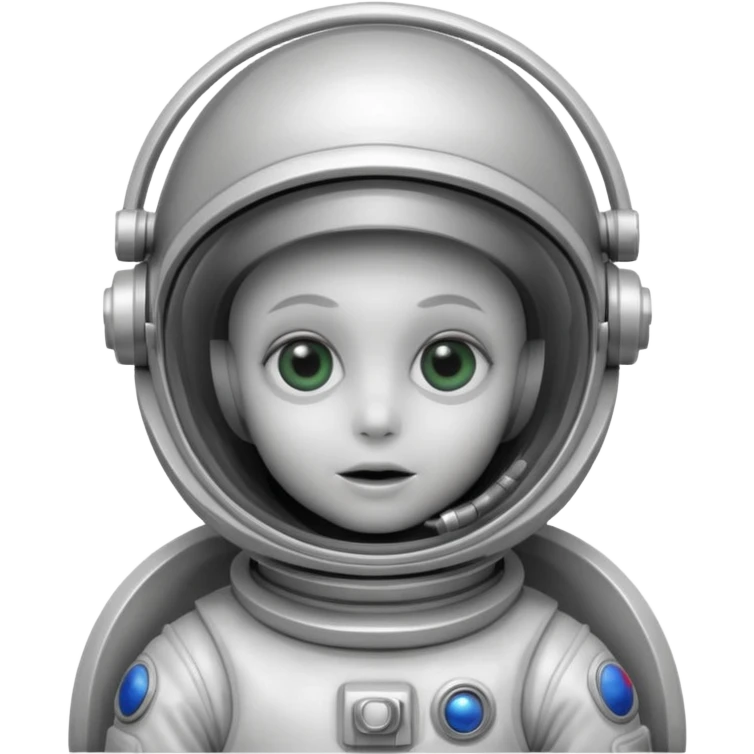 alien Three-eyed white Astronaut emoji