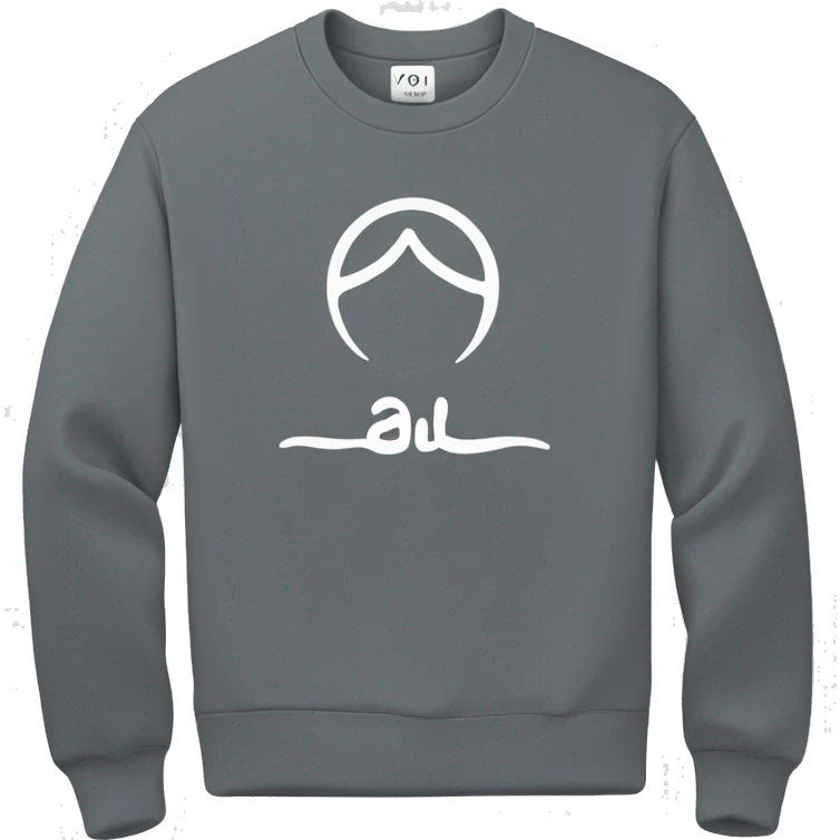 Alo yoga sweatshirt that says Alo on it emoji