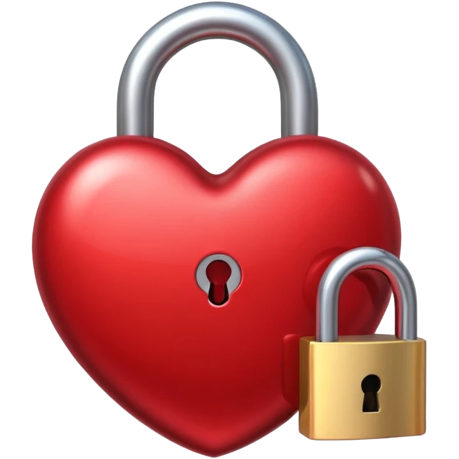 A heart with a lock  emoji
