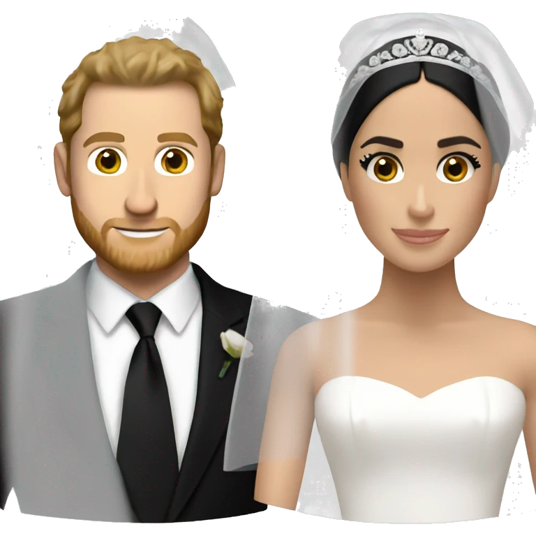 Meghan Markle bridal veil emoji
