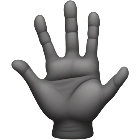 a palm with middle and ring fingers folded down emoji