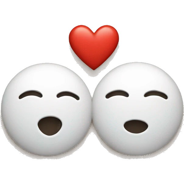 Wit mini heart joining together  emoji